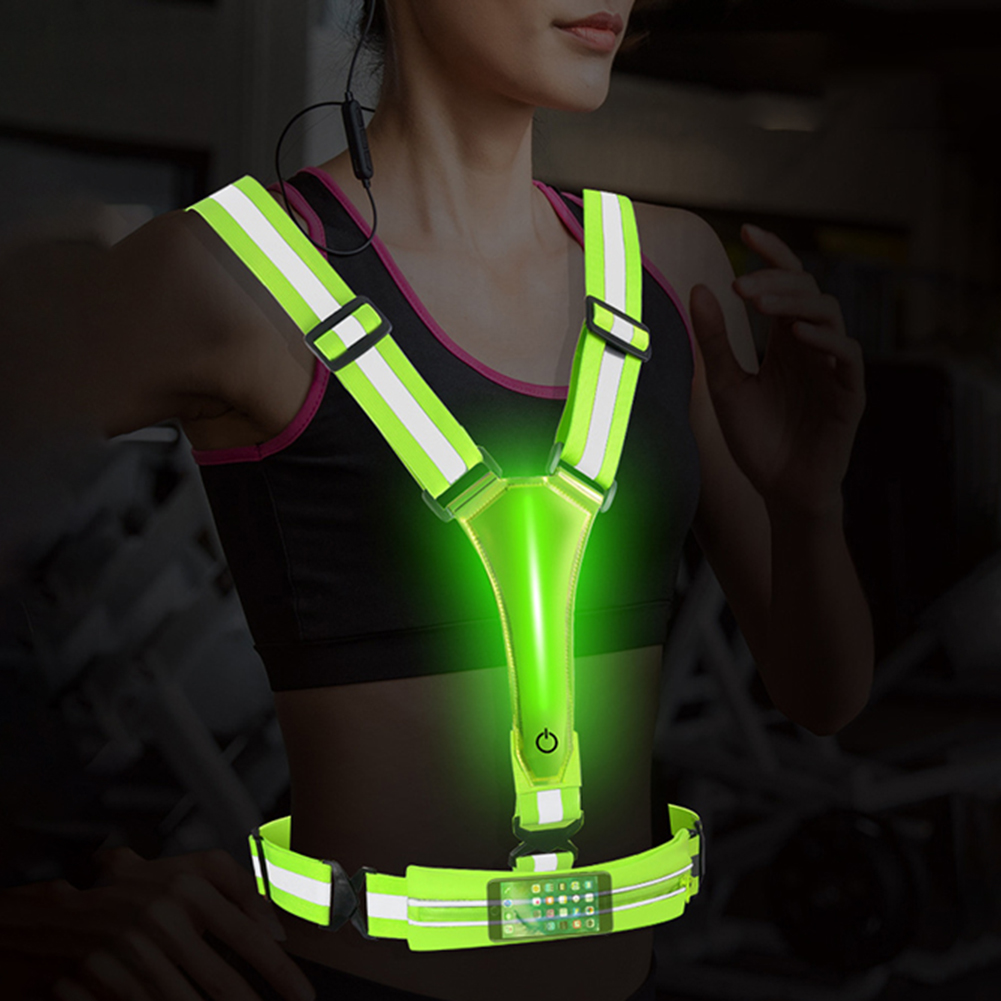 Running Gear Autumn - Светодиодный светоотражающий жилет для бега с
