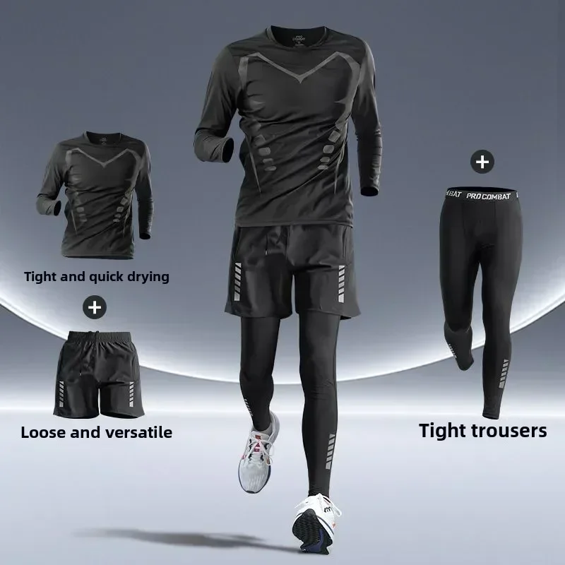Running Gear Autumn - Новый мужской спортивный комплект для фитнеса