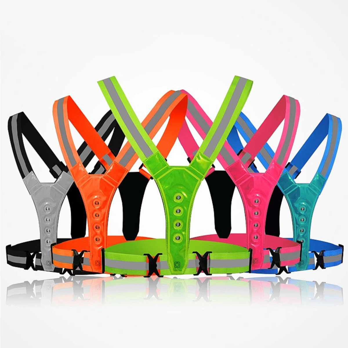 Running Gear Ideas - Регулируемый светодиодный защитный жилет для бега