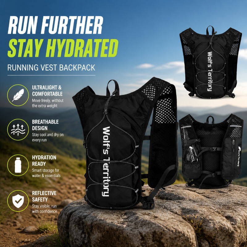 Running Gear Water - Рюкзак-жилет для бега, марафонский рюкзак с